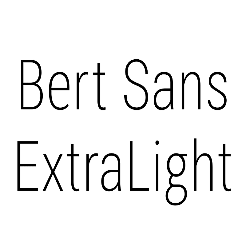 Bert Sans ExtraLight - Free fonts on creazilla.com