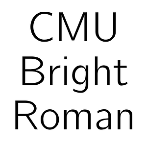 CMU Bright Roman