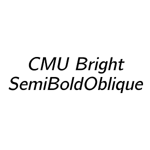 CMU Bright SemiBoldOblique