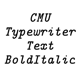 CMU Typewriter Text BoldItalic