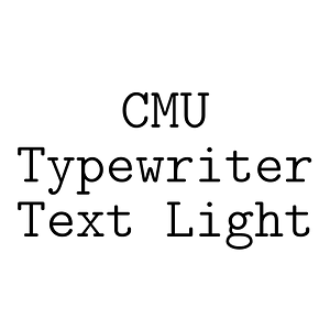 CMU Typewriter Text Light