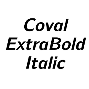 Coval ExtraBold Italic