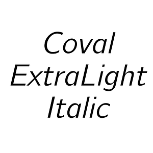 Coval ExtraLight Italic