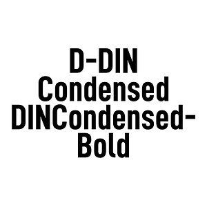 D-DIN Condensed DINCondensed-Bold