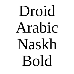 Droid Arabic Naskh Bold