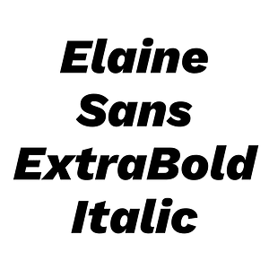 Elaine Sans ExtraBold Italic