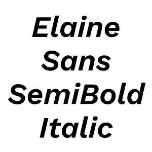 Elaine Sans SemiBold Italic