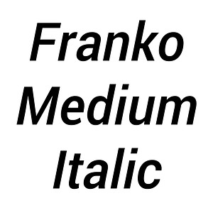 Franko Medium Italic