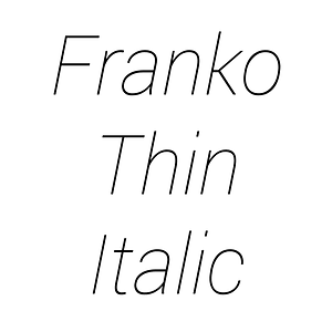 Franko Thin Italic