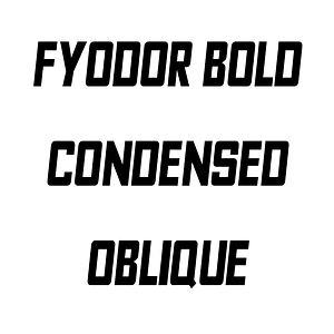 Fyodor Bold Condensed Oblique