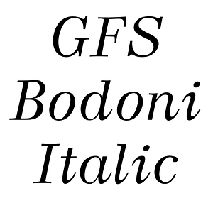 GFS Bodoni Italic