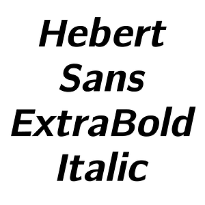 Hebert Sans ExtraBold Italic