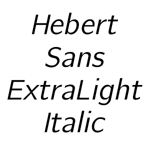 Hebert Sans ExtraLight Italic