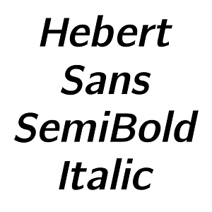 Hebert Sans SemiBold Italic
