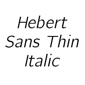 Hebert Sans Thin Italic