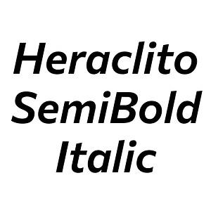 Heraclito SemiBold Italic