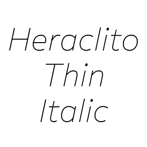 Heraclito Thin Italic