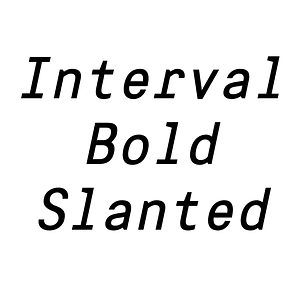 Interval Bold Slanted