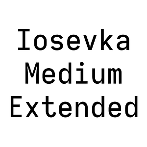 Iosevka Medium Extended - Free fonts on creazilla.com