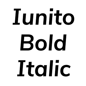 Iunito Bold Italic