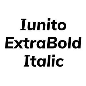 Iunito ExtraBold Italic