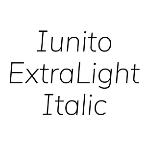 Iunito ExtraLight Italic