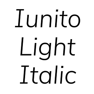 Iunito Light Italic