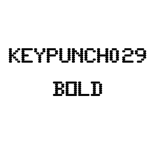 Keypunch029 Bold