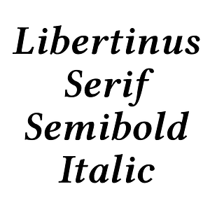 Libertinus Serif Semibold Italic