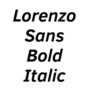 Lorenzo Sans Bold Italic