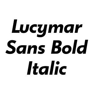 Lucymar Sans Bold Italic