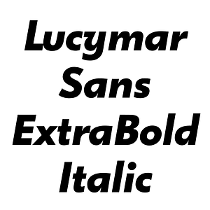 Lucymar Sans ExtraBold Italic