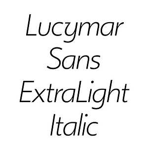 Lucymar Sans ExtraLight Italic