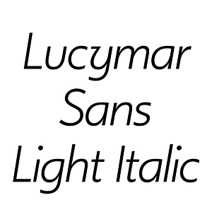 Lucymar Sans Light Italic