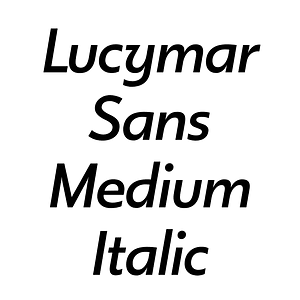 Lucymar Sans Medium Italic