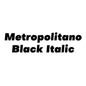 Metropolitano Black Italic