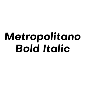 Metropolitano Bold Italic