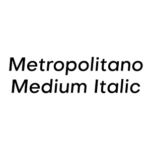 Metropolitano Medium Italic