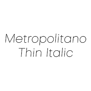Metropolitano Thin Italic