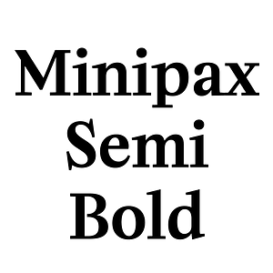 Minipax Semi Bold