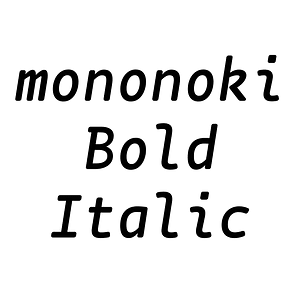 mononoki Bold Italic