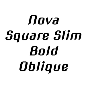 Nova Square Slim Bold Oblique