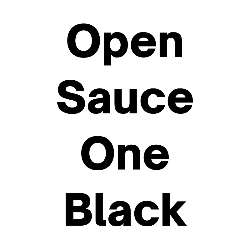 Open Sauce One Black