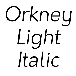 Orkney Light Italic