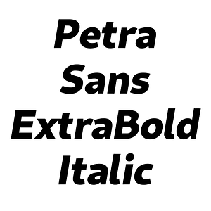 Petra Sans ExtraBold Italic