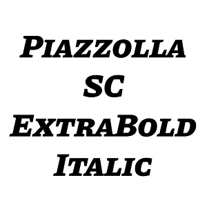 Piazzolla SC ExtraBold Italic