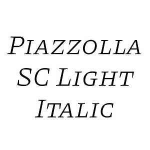 Piazzolla SC Light Italic