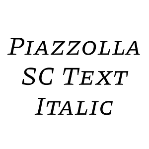 Piazzolla SC Text Italic
