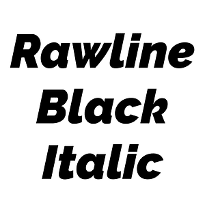 Rawline Black Italic