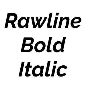 Rawline Bold Italic